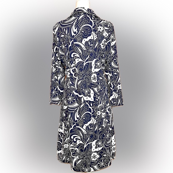 NWT! Talbots Effortless Jersey Kelley Dress, Navy Floral, Large - Picture 4 of 15